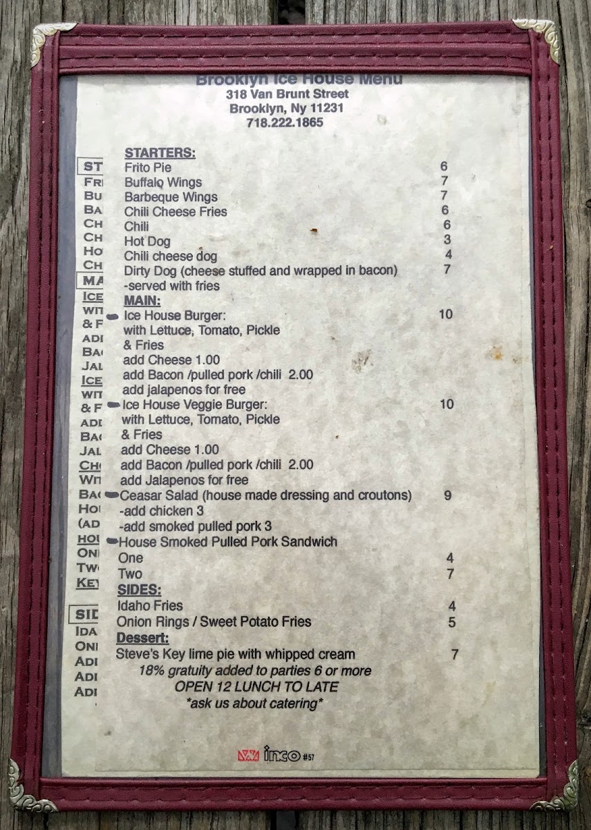 Brooklyn Ice House Menu - Image 4